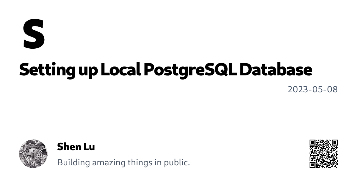 Setting up Local PostgreSQL Database